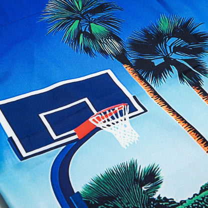APPLEBUM Palm Basketball Court” Aloha Shirt