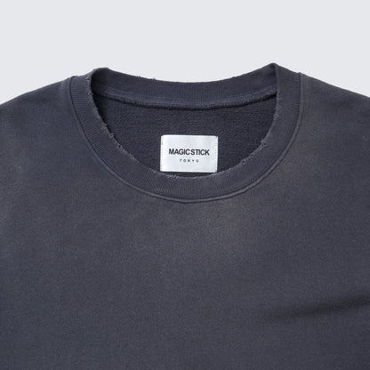 MAGIC STICK FADED CREW SWEAT (FADE NAVY)