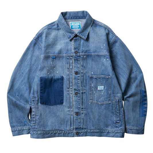 TRIBAL DENIM JACKET HW/HARD WASH
