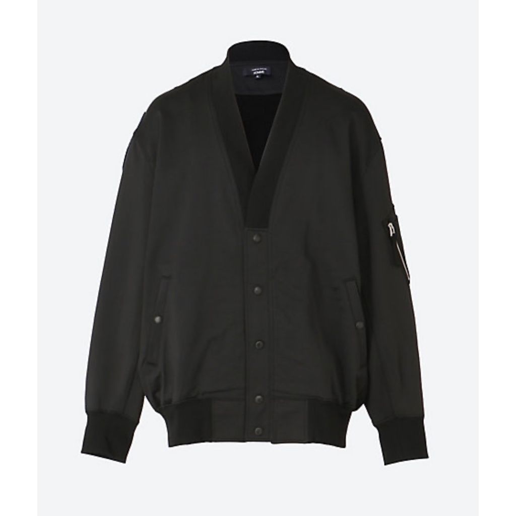 COMME des GARCONS HOMME 綿ナイロン裏毛 カーディガン（BLACK）