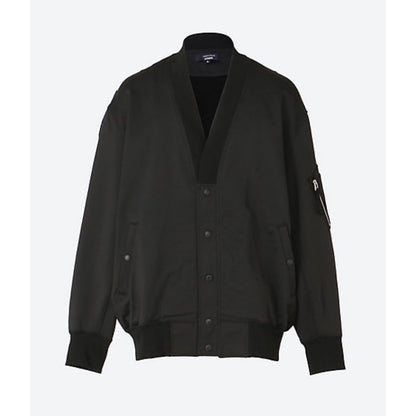 COMME des GARCONS HOMME 綿ナイロン裏毛 カーディガン（BLACK）