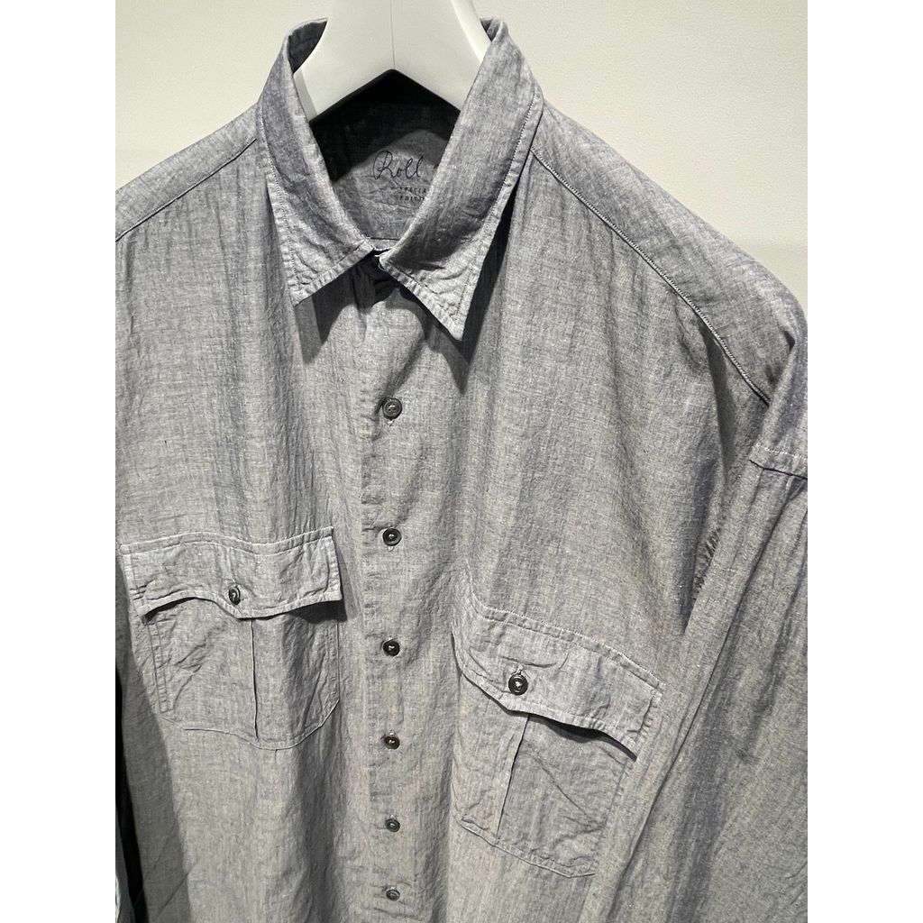 PORTER CLASSIC ROLL UP CHAMBRAY SHIRT