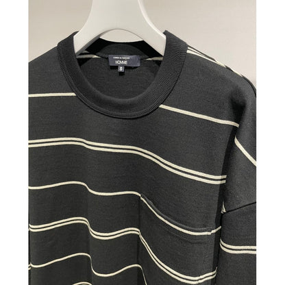 COMME des GARCONS HOMME COTTON BORDER POCKET TEE （BLACK）