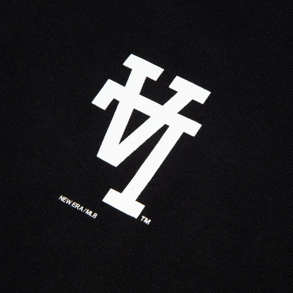 NEW ERA  半袖 コットン Tシャツ MLB Upside Down ロサンゼルス・ドジャース ブラック レギュラーフィット