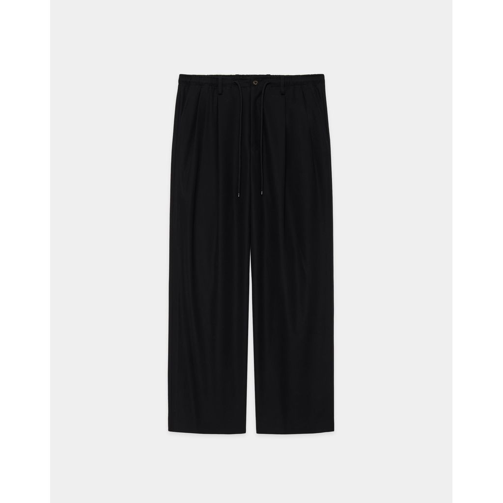 MARKAWARE Organic Cotton Gabardine Double Pleated Easy Trousers