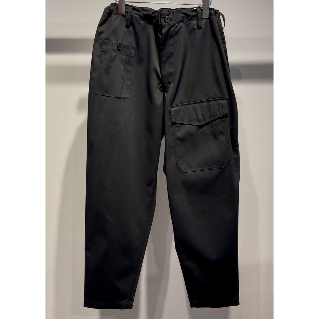 Y's for men T/C TWILL PANTS WITH SIDE SEAM TUCK（BLACK）