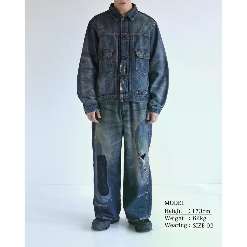 ANACHRONORM  REMAKED DOUBLE POCKET DENIM JACKET INDIGO