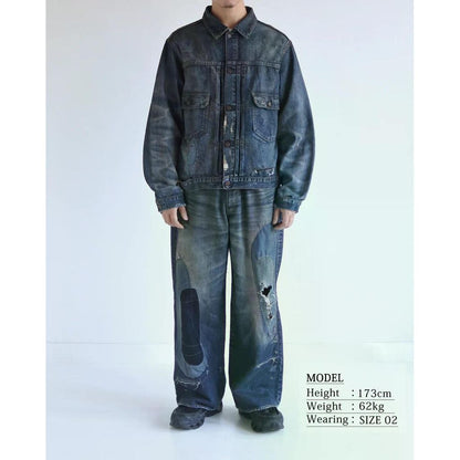 ANACHRONORM  REMAKED DOUBLE POCKET DENIM JACKET INDIGO