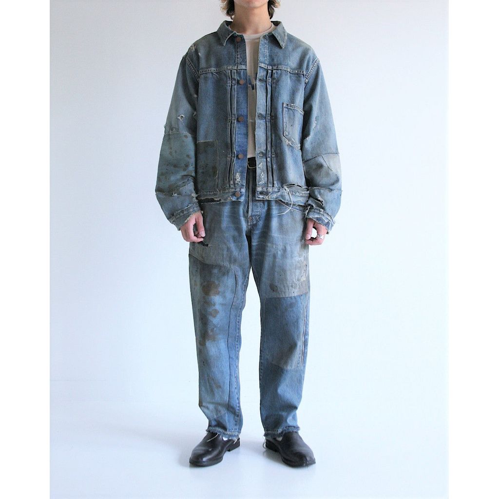 ANACHRONORM  AN290 HARD REMAKED FRONT TUCK DENIM JACKET INDIGO