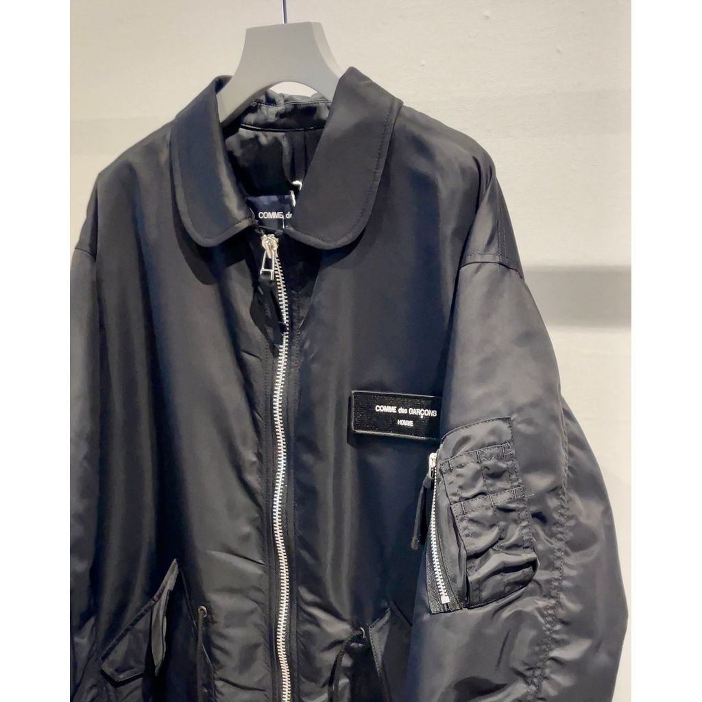 COMME des GARCONS HOMME ナイロンツイル ミリタリーコート(BLACK)
