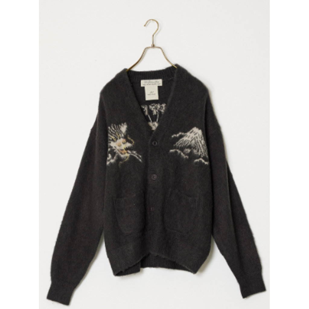 【予約商品】REMI RELIEF 起毛ニットカーデ(スカ柄)