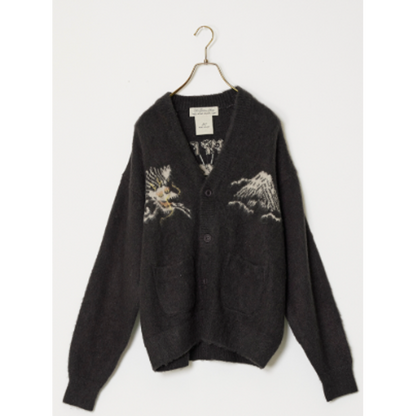 【予約商品】REMI RELIEF 起毛ニットカーデ(スカ柄)