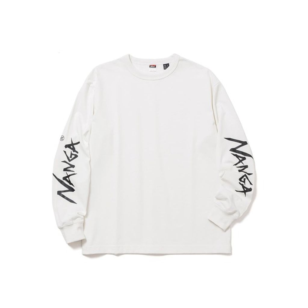 NANGA ECO HYBRID SLV LOGO L/S TEE