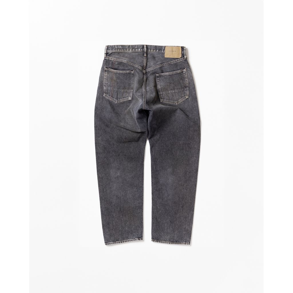 ANACHRONORM  REGULAR TAPERED WASHED 5P BLACK DENIM PANTS