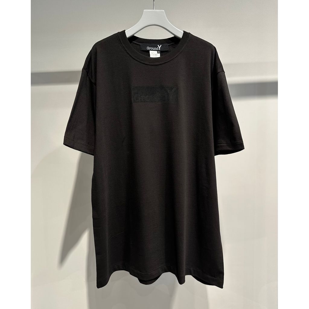 Ground Y JERSEY FLOCKY BOX LOGO T-SHIRT