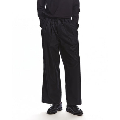 MARKAWARE  EGYPTIAN COTTON × RECYCLE POLYESTER WEATHER-CLOTH TRIPLE PLEATED EASY TROUSERS