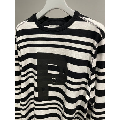 訳あり POP TRADING COMPANY  LONG SLEEVE T-SHIRT BIG P STRIPED