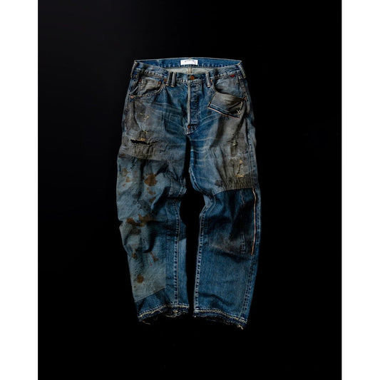 ANACHRONORM  AN291 HARD REMAKED REGULAR TAPERED 5P PANTS INDIGO