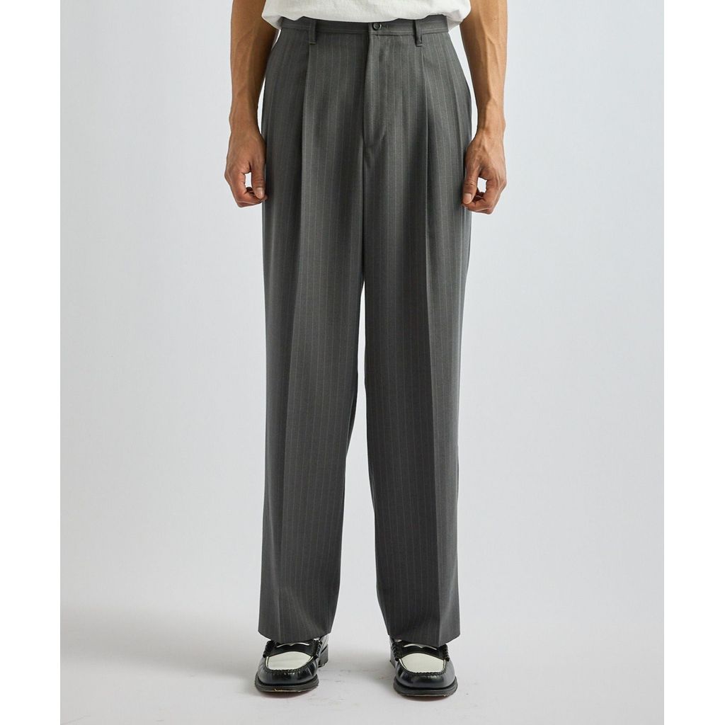 SATURDAYS NEW YORK CITY  George Herringbone Stripe Two Tuck Pant