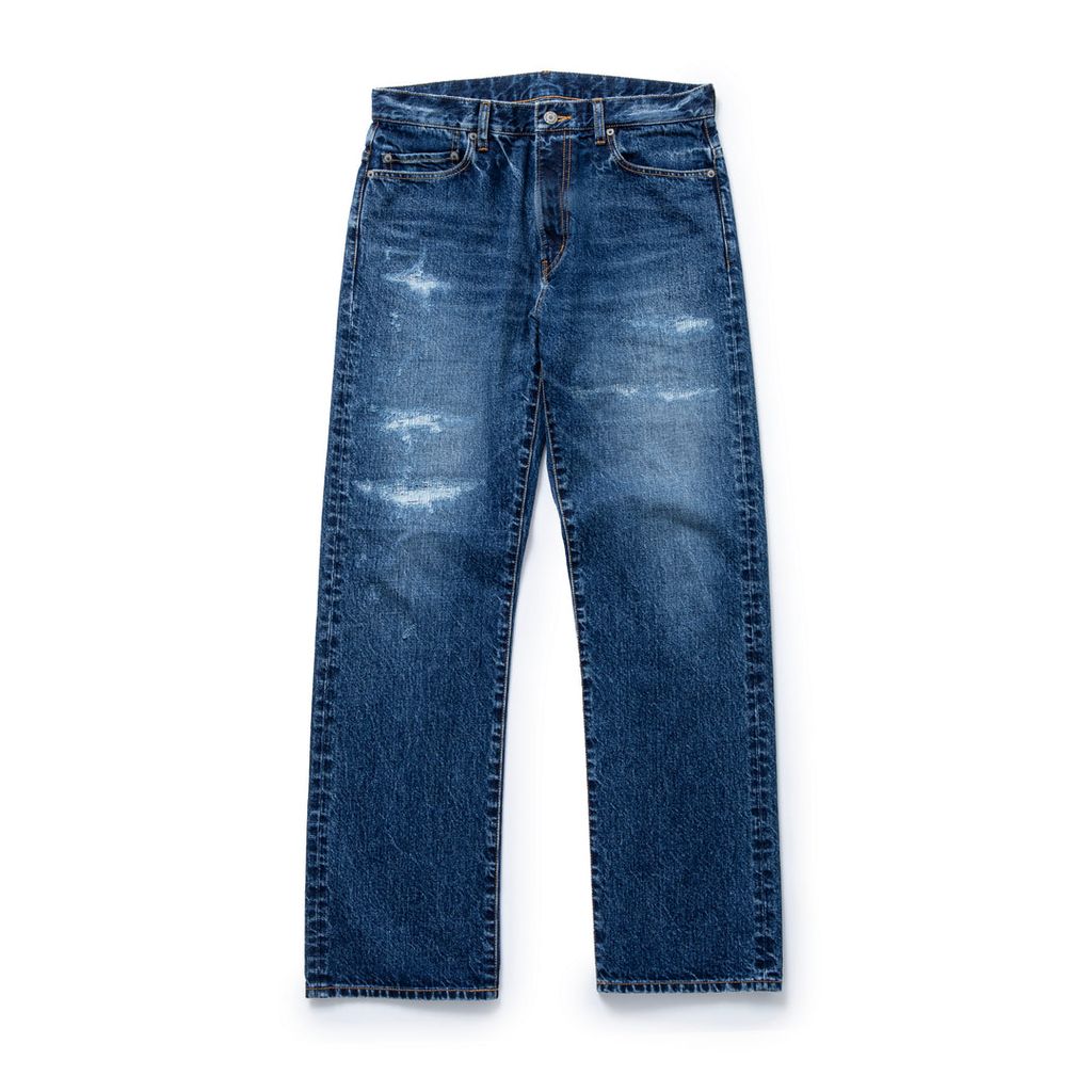 RATS INDIGO CRASH DENIM PANTS