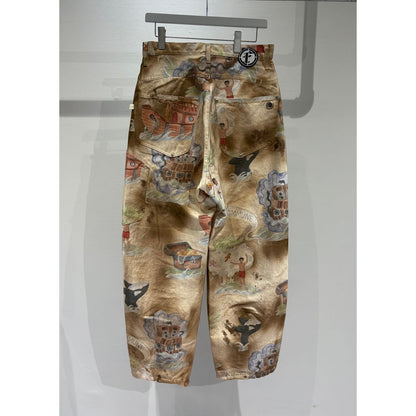 FAF NEW COMMUNE DART BAGGY DENIM (Print)