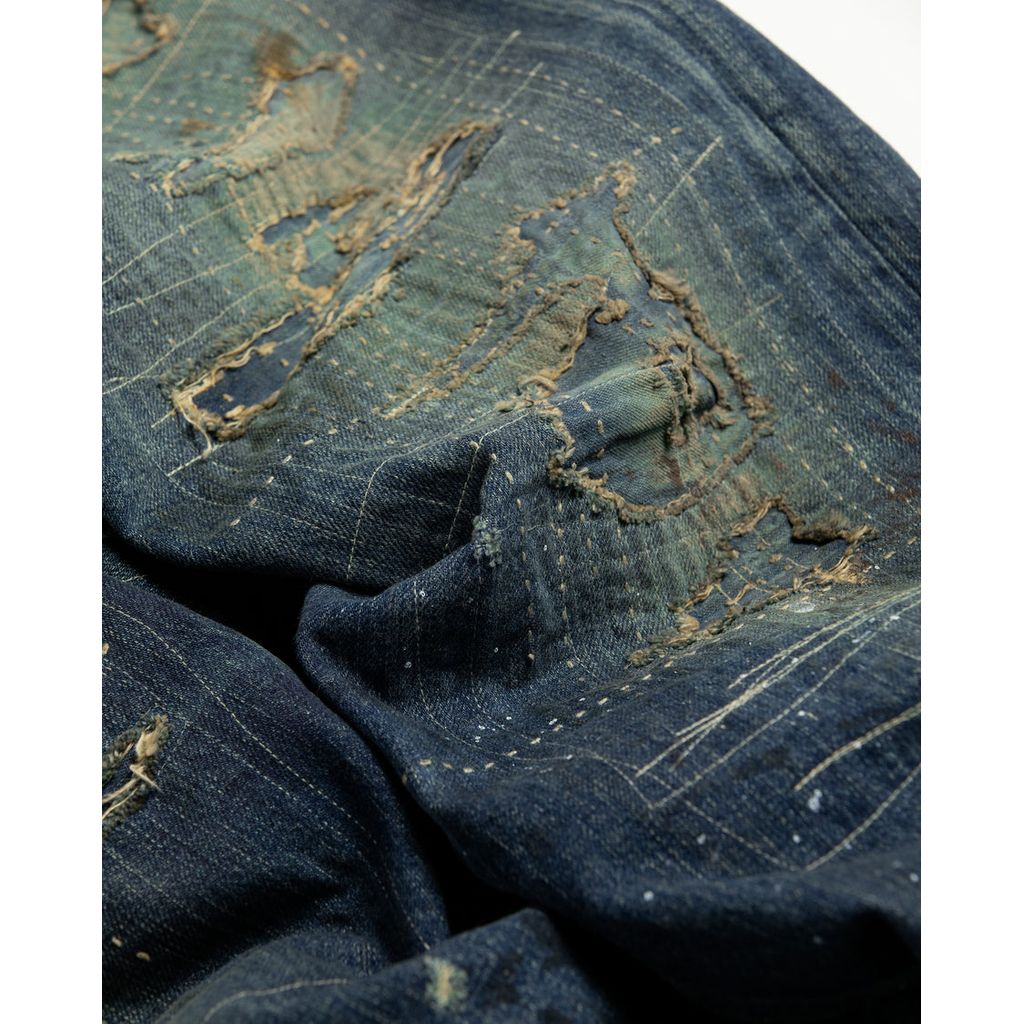 ANACHRONORM AN401 HARD REMAKED REGULAR TAPERED 5P PANTS INDIGO (REMAKE)