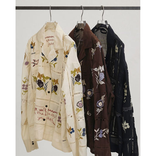 TODAYFUL Embroidery Patchwork Shirts