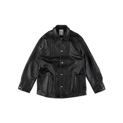 BOW WOW BRAIDED LEATHER COVERALL