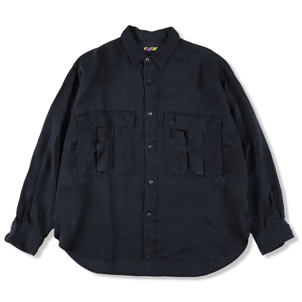 is-ness Cupro Military Shirt