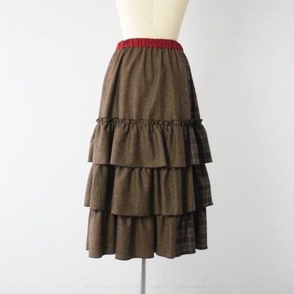 THOMAS MAGPIE Herringbone ×Check Skirt 2254607
