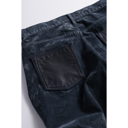FDMTL FA26PN54R  FLOCK LEATHER HAKAMA PANTS RINSE