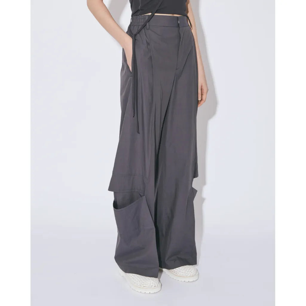 beautiful people cotton suiting trompe loeil pants