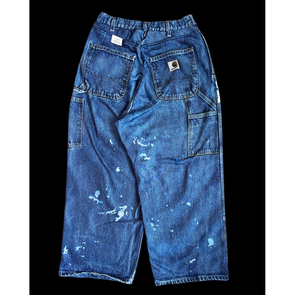 TALKING ABOUT THE ABSTRACTION PRINT DUCK WIDE PANTS