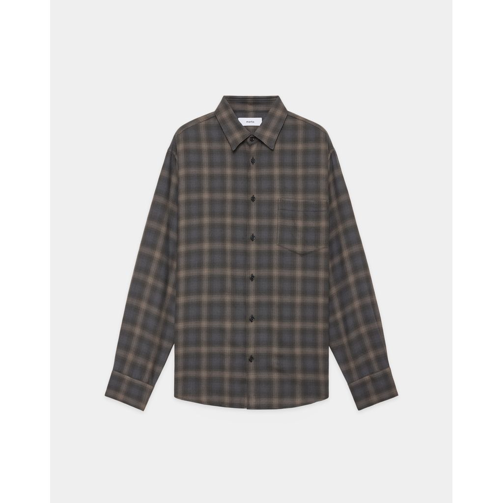 marka  Super 140’s 2/96 Wool Viyella Regular Collar Shirt