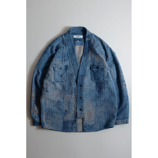 FDMTL BORO JAQUARD HAORI SHIRT 3YR WASH
