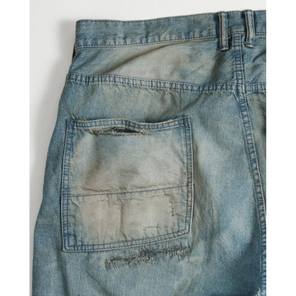 ANACHRONORM REMAKED DOUBLEKNEE DENIM PAINTER PANTS INDIGO (REMAKE)