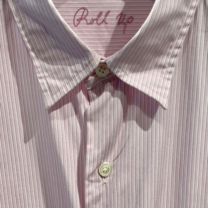 PORTER CLASSIC ROLL UP STRIPE SHIRT