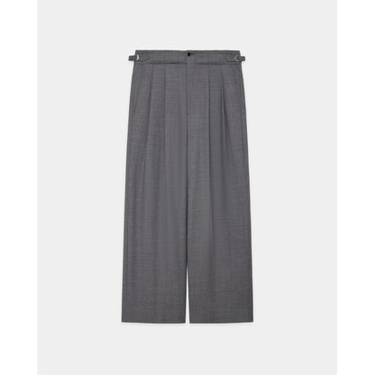 marka Recycled Polyester Non-Mulesed Wool Gabardine Two Tuck Military Trousers