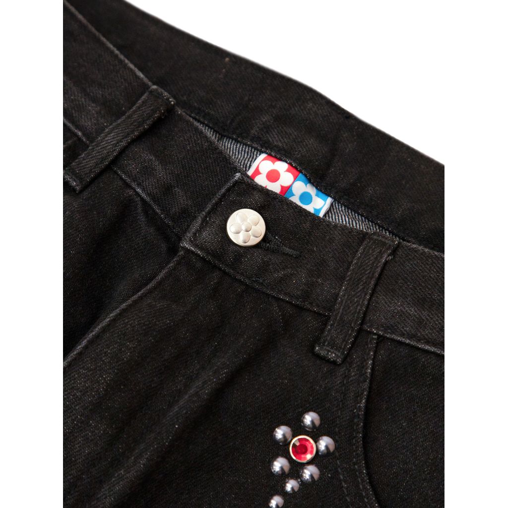 VANDY THE PINK Cotton Twill Stud Pants