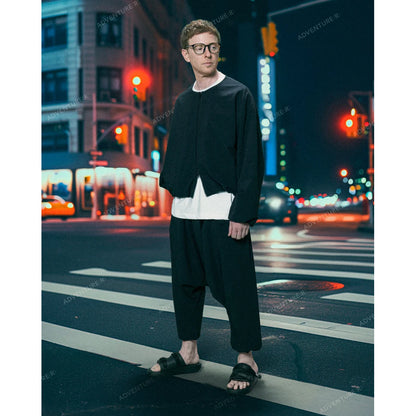 FUMITO GANRYU Collarless Airy Blouson