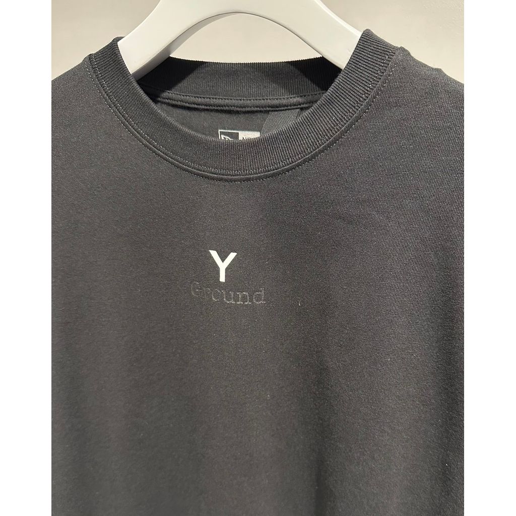 Ground Y×NEW ERA GROUND Y LOGO L/S OVERSIZED PERFORMANCE TEE BLACK