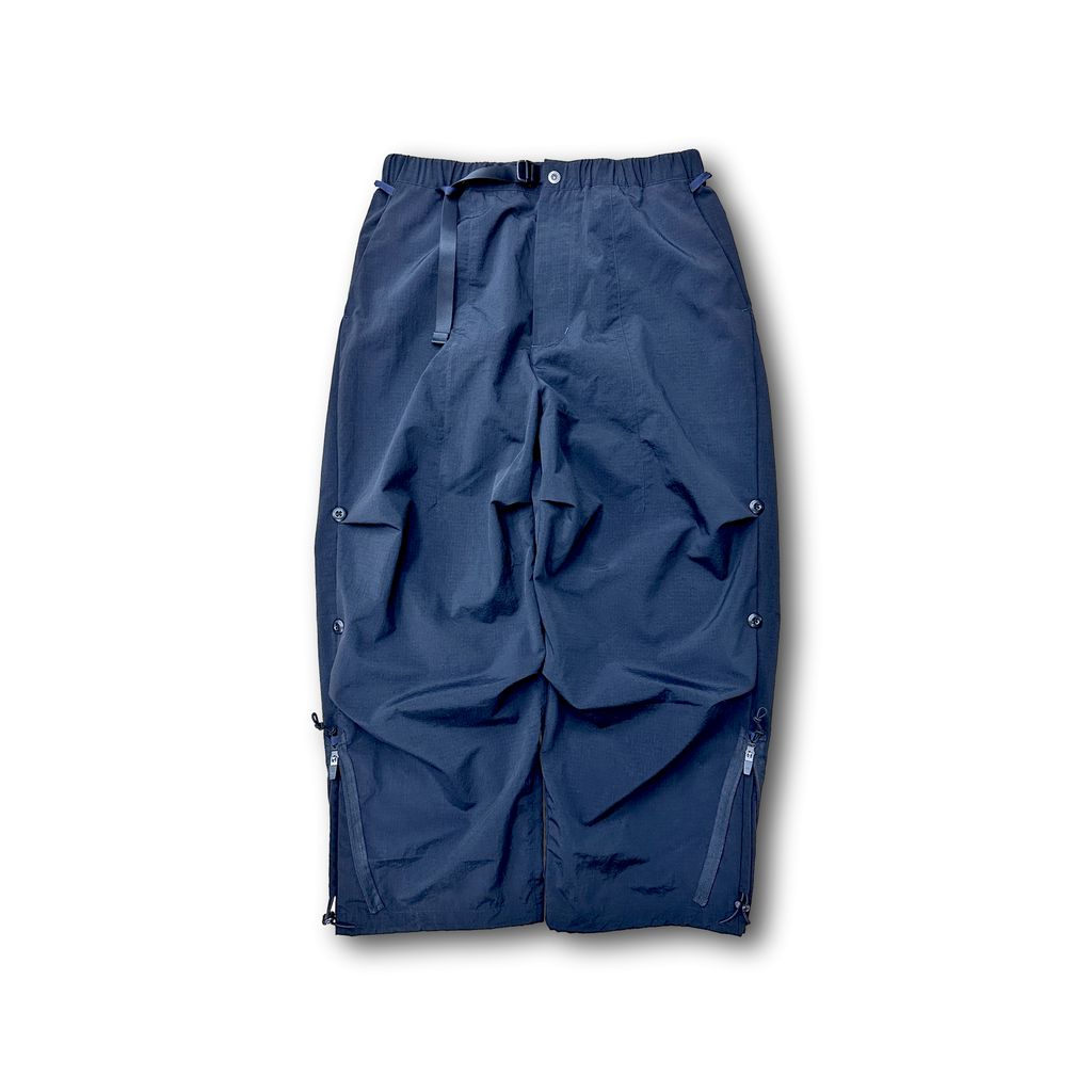 POLIQUANT THE CHANGING LENGTH/HEM WIDE ZIP-UP TUCKED PANTS