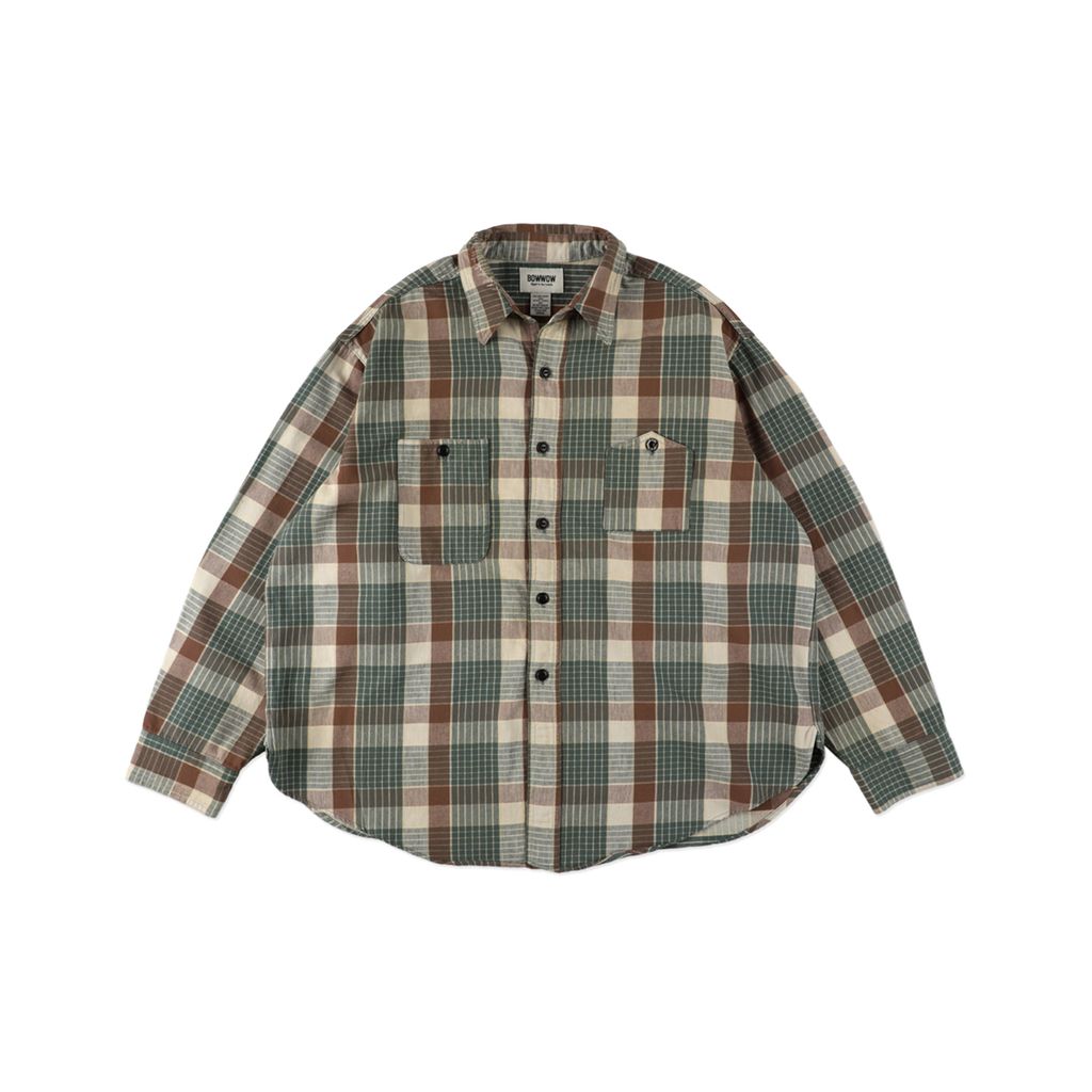 BOW WOW  MOUNTAIN POCKET FLANNEL SHIRT