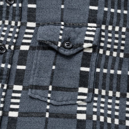 RATS C/R FLANNEL GRAY CHECK SHIRT