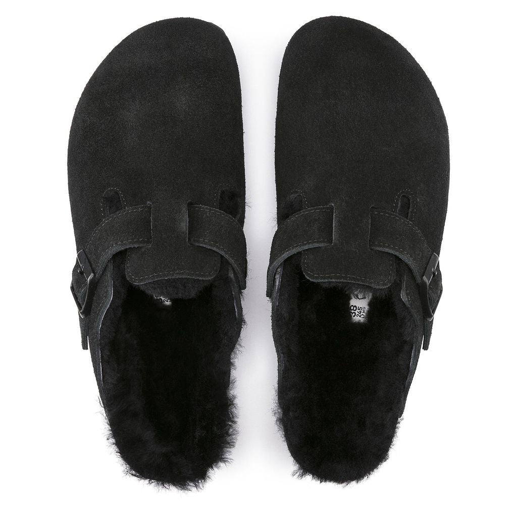 【予約商品】BIRKENSTOCK Boston Shearling ボストン シアリング スエードレザー(Black) 0259883
