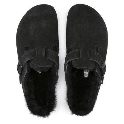 【予約商品】BIRKENSTOCK Boston Shearling ボストン シアリング スエードレザー(Black) 0259883