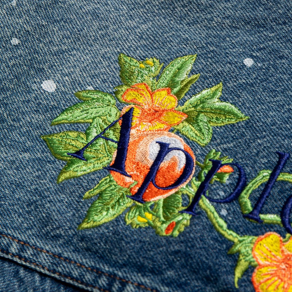 APPLEBUM “APPLE BLOSSOM LOGO” DENIM JACKET
