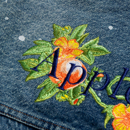 APPLEBUM “APPLE BLOSSOM LOGO” DENIM JACKET