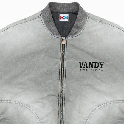 VANDY THE PINK Washed Vintage Bomber （WASHED HEATHER GREY）