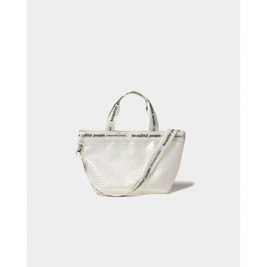 beautiful people  plaid vinyl logo tape bag M